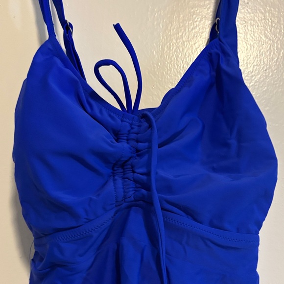 Vibrant Blue Strappy swim top - Picture 2 of 3